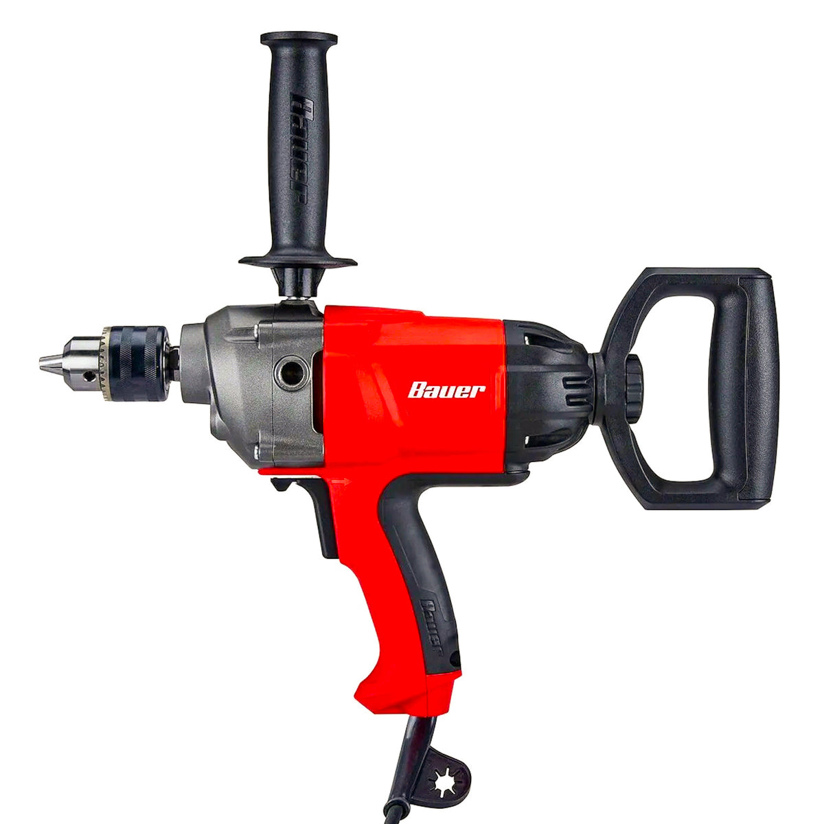 BAUER 7.5-Amp Heavy-Duty Drill/Mixer, 1/2-Inch Chuck, 600 RPM, Dual Handles