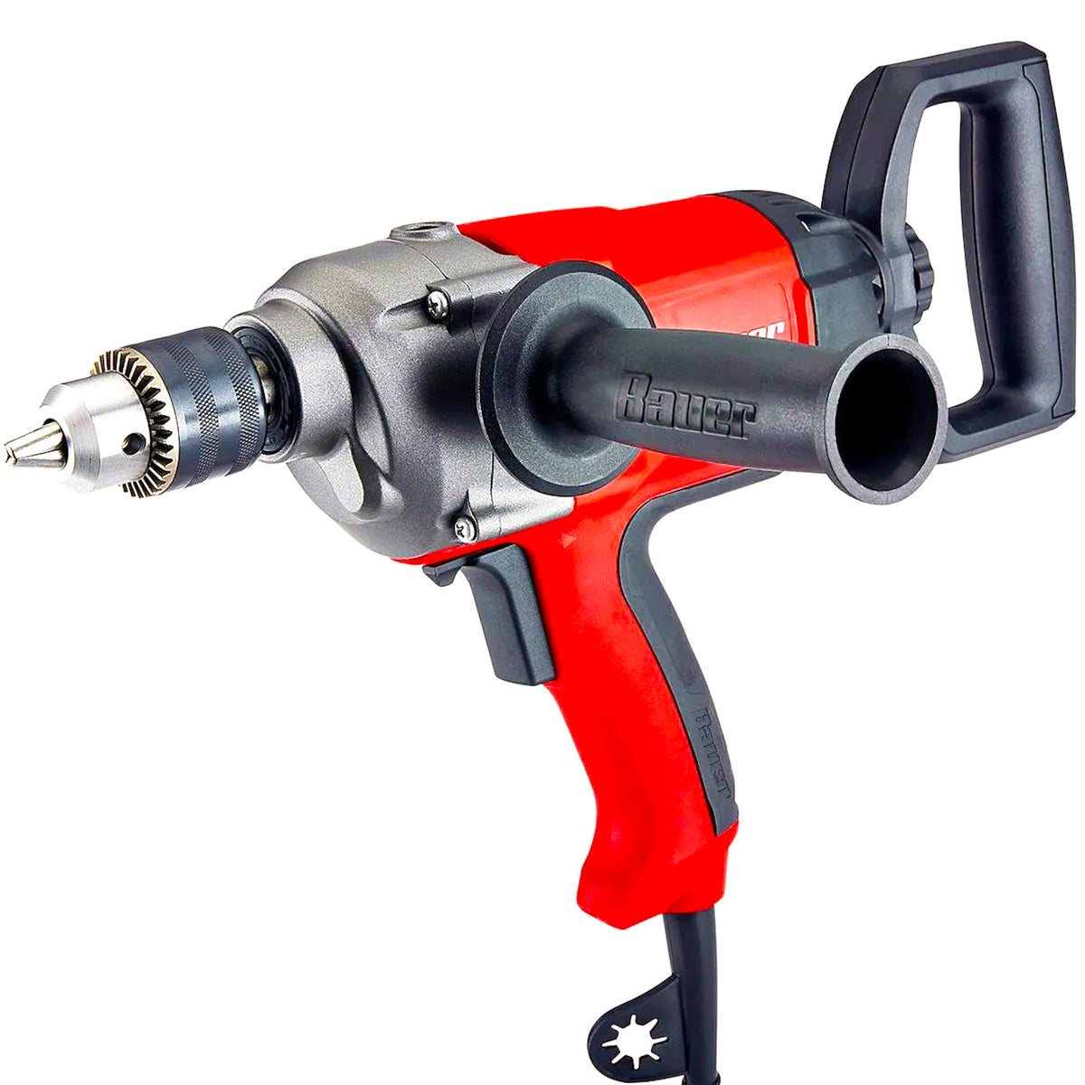 BAUER 7.5-Amp Heavy-Duty Drill/Mixer, 1/2-Inch Chuck, 600 RPM, Dual Handles