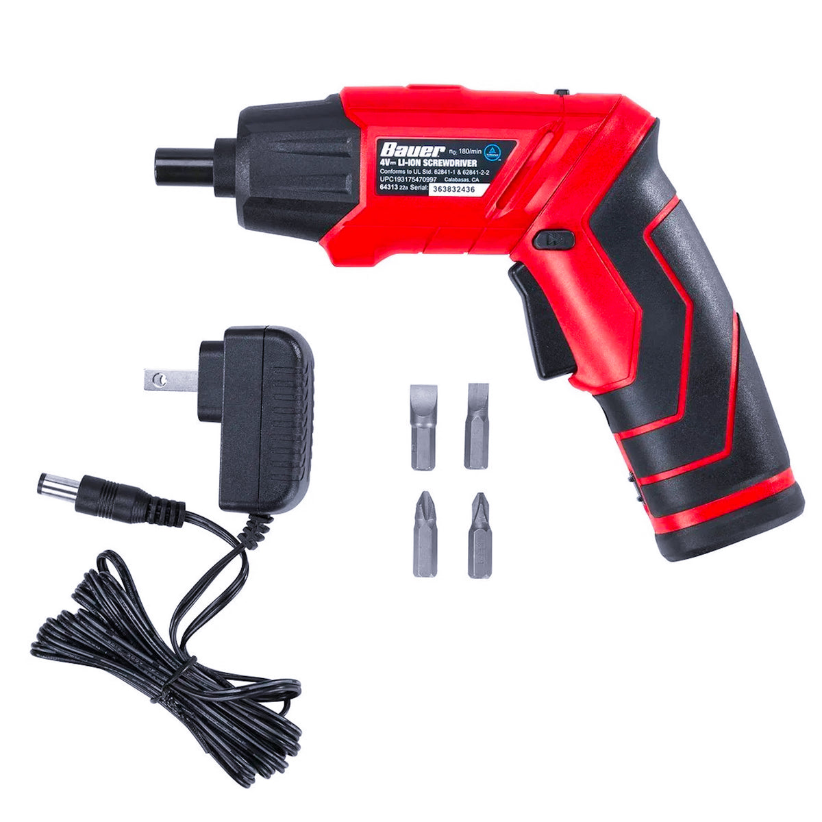 Cordless Electric Screwdriver Kit Charger View