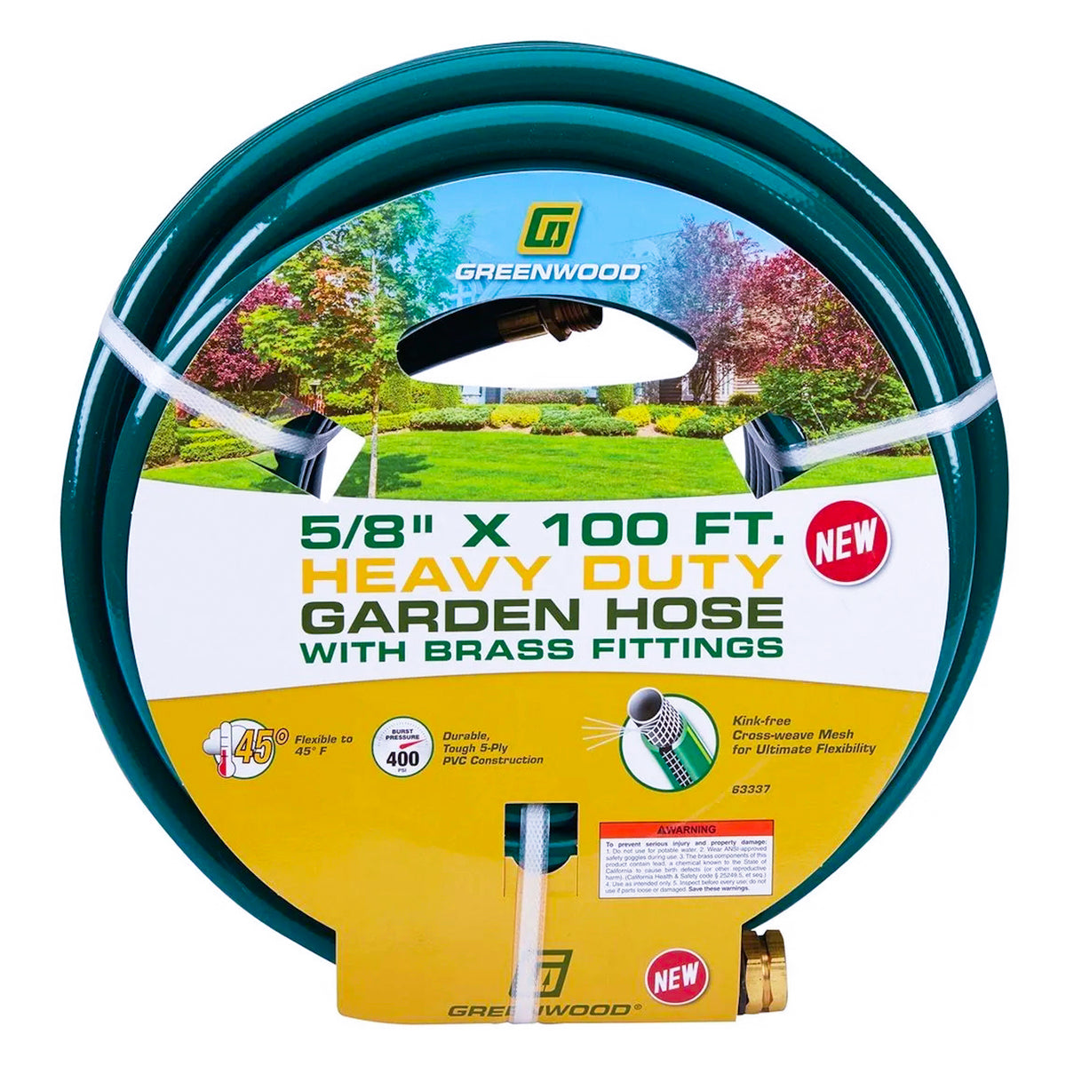 Sticker Side View of Heavy-Duty Garden Hose