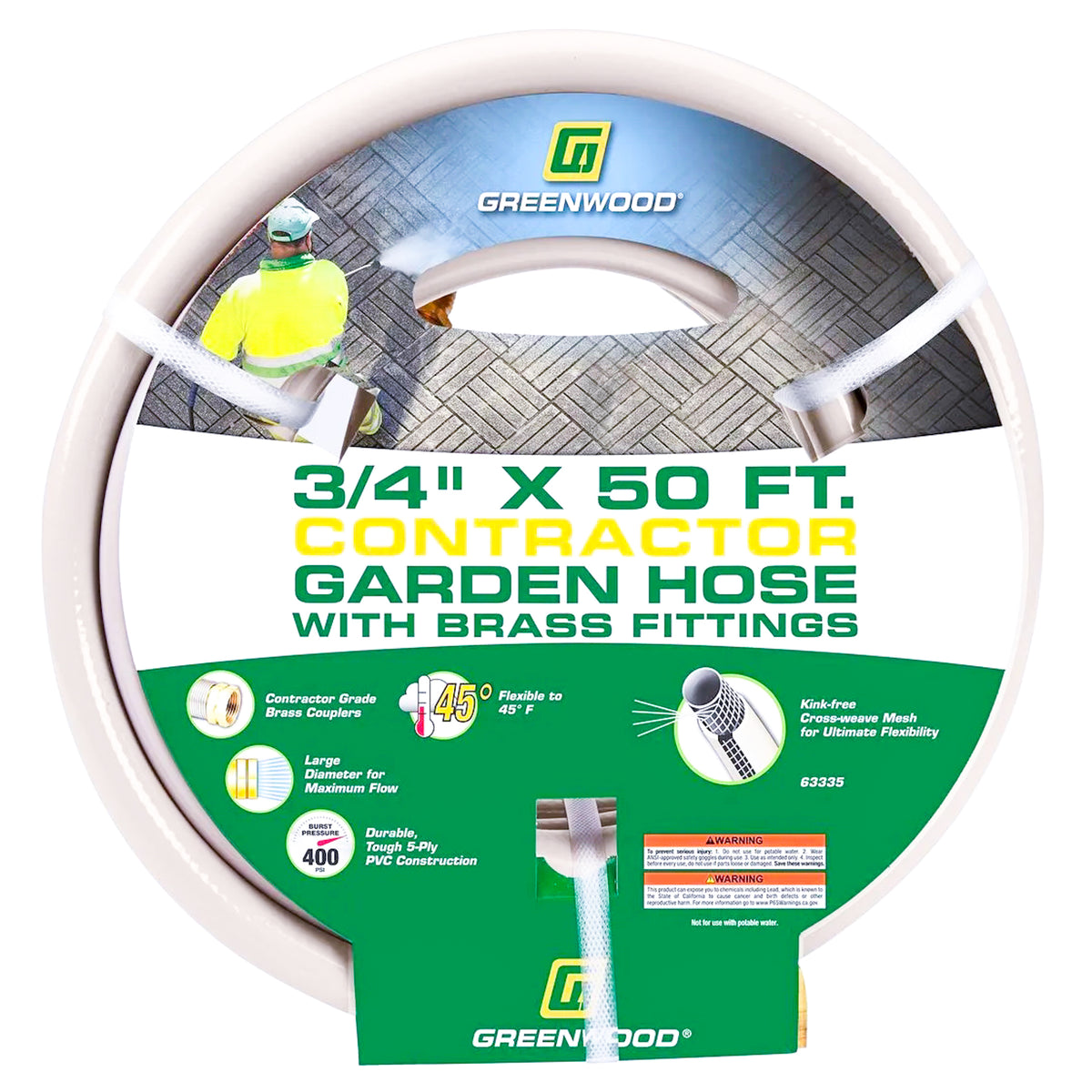 High-Flow Garden Hose Sticker Side View