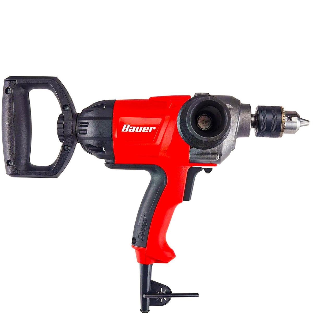 BAUER 7.5-Amp Heavy-Duty Drill/Mixer, 1/2-Inch Chuck, 600 RPM, Dual Handles